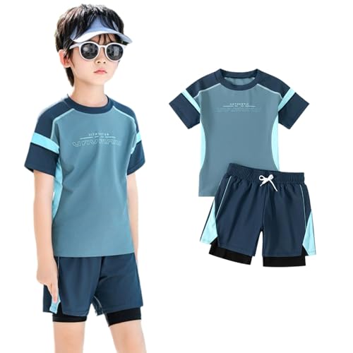 [Akihee]  j̎q ㉺2_Zbg 110-160cm LbY w q Zbg XCEFA ̌^Jo[ jLbv lC j v[ C C  (JP, At@xbg, XL, u[)