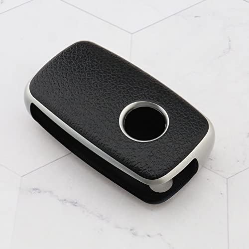 3 Button TPU Remote Control Car Key Case Shell Cover Protector Skin Jacket Compatible with Seat Compatible with Skoda Automotive Interior Replacement Accessories Silver