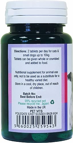 PetVits Joint Care for Cats & Small Dogs : Joint and Bone Health Pet Supplement : 90 Tablets, in a 99% recycled pot - Image 3