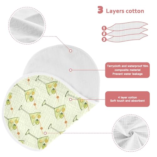 vvfelixl Muslin Burp Cloths Cartoon Olive Skewer Cocktail Baby Washcloths for Baby Girl Boys 2 Pack3