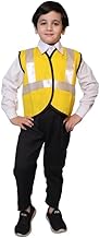 Kaku Fancy Dresses Kids Safety Jacket Costume for Boys & Girls | Engineer, Construction Worker, Traffic Police Role Play Fancy Dress for School Annual Function & Theme Party