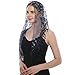 LMVERNA Triangle Lace Mantilla Veil Tulle Scarf Covering Church Veil for Mass Wedding Bridesmaids
