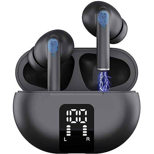 Bluetooth Wireless Earbuds Ear Buds with Big Bass Stereo Sound with 4 Mic, 56H Playtime IPX5...