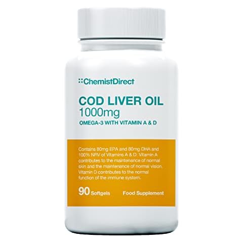 Chemist Direct Cod Liver Oil Soft Gels 1000mg - 90 Softgels Cover
