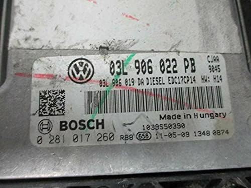 Engine ECM Control Unit 2.0L Compatible with Diesel Fits 11-12 Compatible with Jetta 03L 906 022 PB 03L906022PB