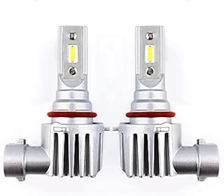 V12 9012 (HIR2) LED Headlight/Front Fog Light Bulbs 4000Lm (9-32V) Canbus CSP LED Driving Lights (6500K) White, Pack of 2