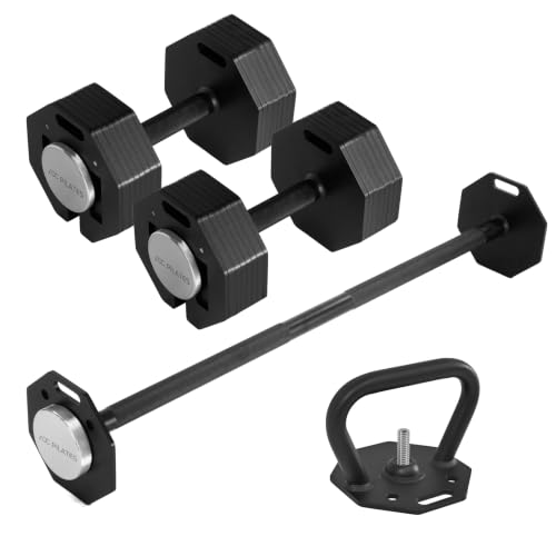 Image of Adjustable Dumbbell Sets 50 /80 /90LBSX2 Durable Steel Build, Free Weights Dumbbells Set with Barbell /Kettlebell Handle with Srew Sets 3-in-1 Multifunctional Dumbbell Fitness Exercises for Home Gym Suitable Men /Women 50 /80 /90LBX2