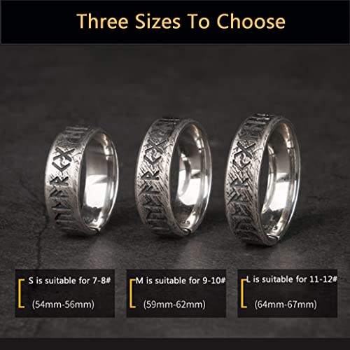 Bague rune viking fantaisie anneau de mariage celte et bijoux scandinaves de pouce - 6