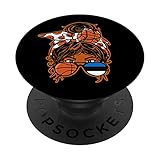 Estland Basketball-Fan-Trikot, Braun, für Mädchen PopSockets mit austauschbarem PopGrip