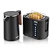 Produktbild Arendo - Wasserkocher Toaster SET - Edelstahl - Wasserkocher mit Temrpatureinstellung - 45-100 Grad - Warmhaltefunktion - Toaster 2 Scheiben mit Touch Display - mit Brötchaufsatz - Schwarz Matt