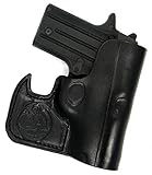 Ambidextrous Premium Black Leather Front Pocket Concealment...