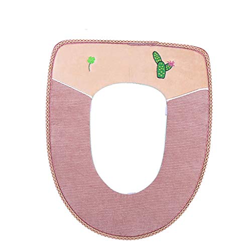 Xinxinchaoshi WC Sitzbezüge WC-Sitzkissen Eindickung Velvet Stitching Stickerei WC-Sitz Warm Kissen WC-Sitz WC Waschmaschine WC-Sitzkissen Toilettensitzabdeckung