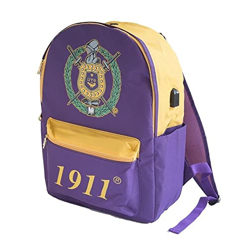 Omega Psi Phi USB Port Backpack