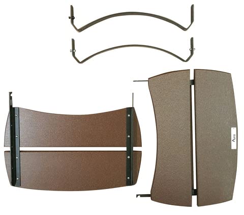 Aura Outdoor Products Hdpe Folding Side Shelves Table For Large Big Green Egg Grill, Bbq Accessories Replacement Parts Side Shelves Only #TOP4