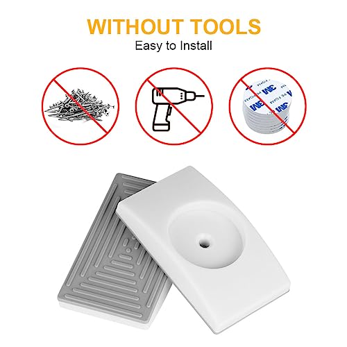 AOMIG Elefantenfüße Wandschutz Pads, 4 Stück Rechteckige Schutzpads für Treppengitter & Türschutzgitter, Ohne Bohren, Klemmen Wand- & Türschutz Für Türgitter und Treppenschutzgitter