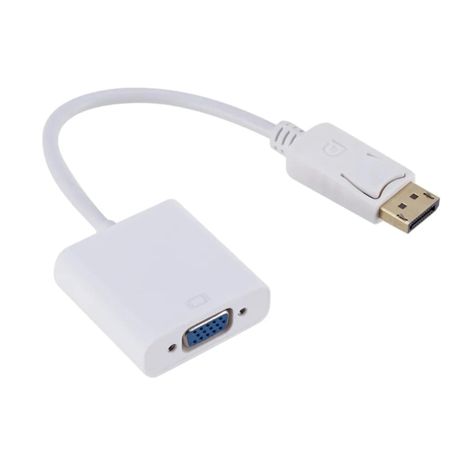 Adaptador DP a VGA 1080P chapado en oro para proyector de monitor de PC portátil (DP a VGA Black)