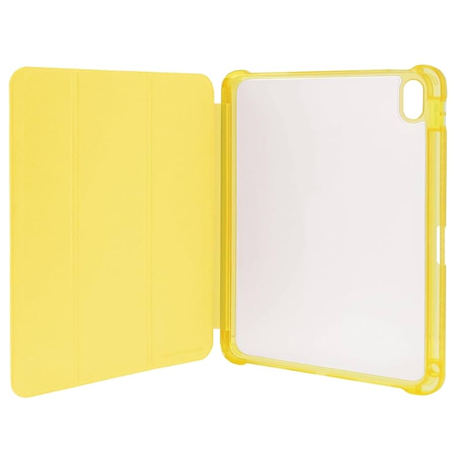 iPad イエロー カバーとステッカー付き iPad イエロー カバーとステッカー付き - メルカリ