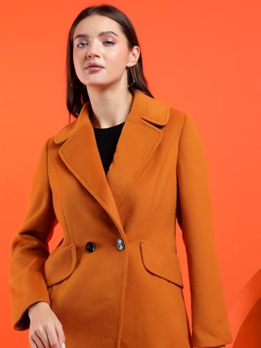 Image of KOTTY Womens Cotton Blend Standard Length Elegant Style Coat - Classic Style with Modern Detailing