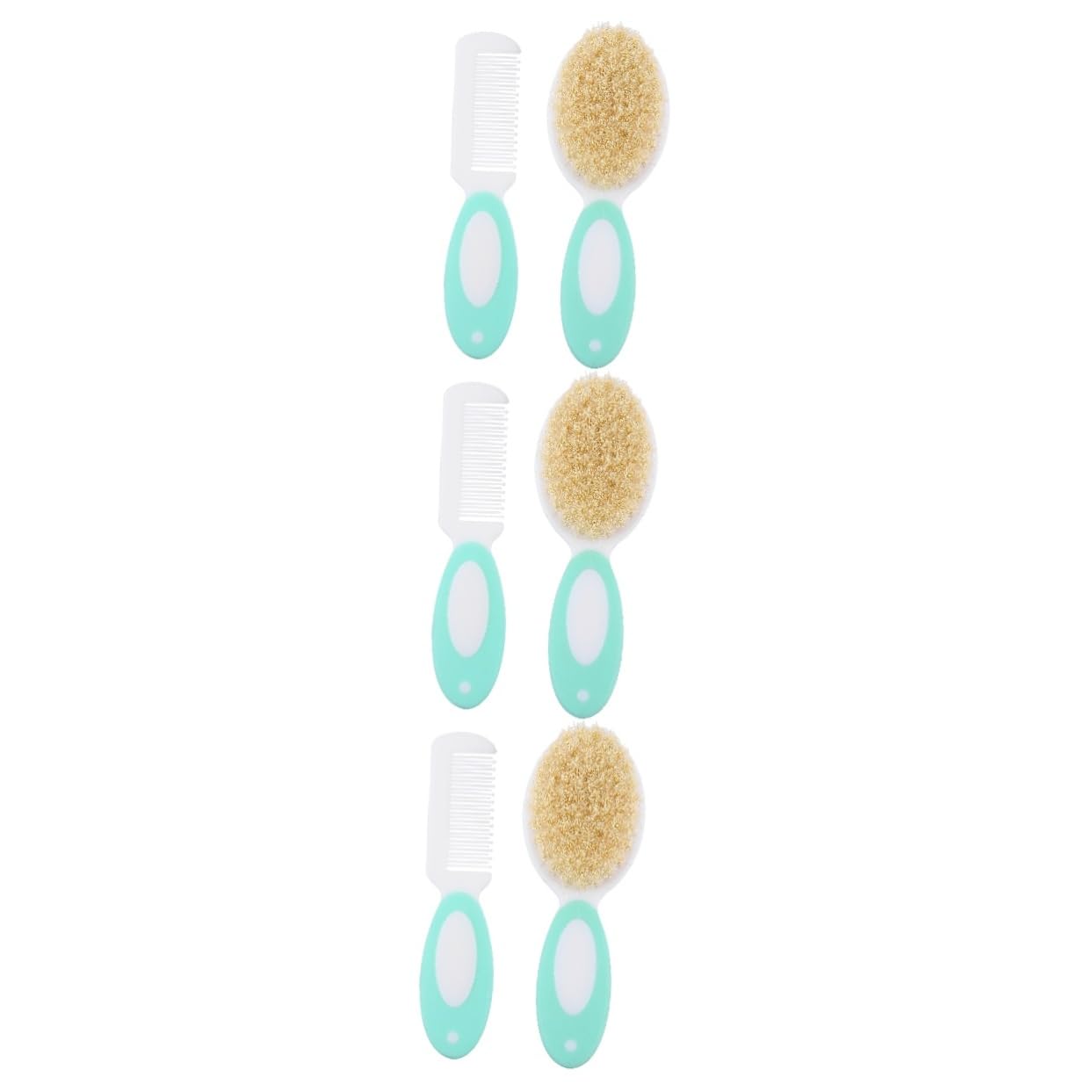 VICASKY 3sets Small Toddler Hair Kids Hair Brush Gentle Wool Bristles for Kids Comb 2pcs*3