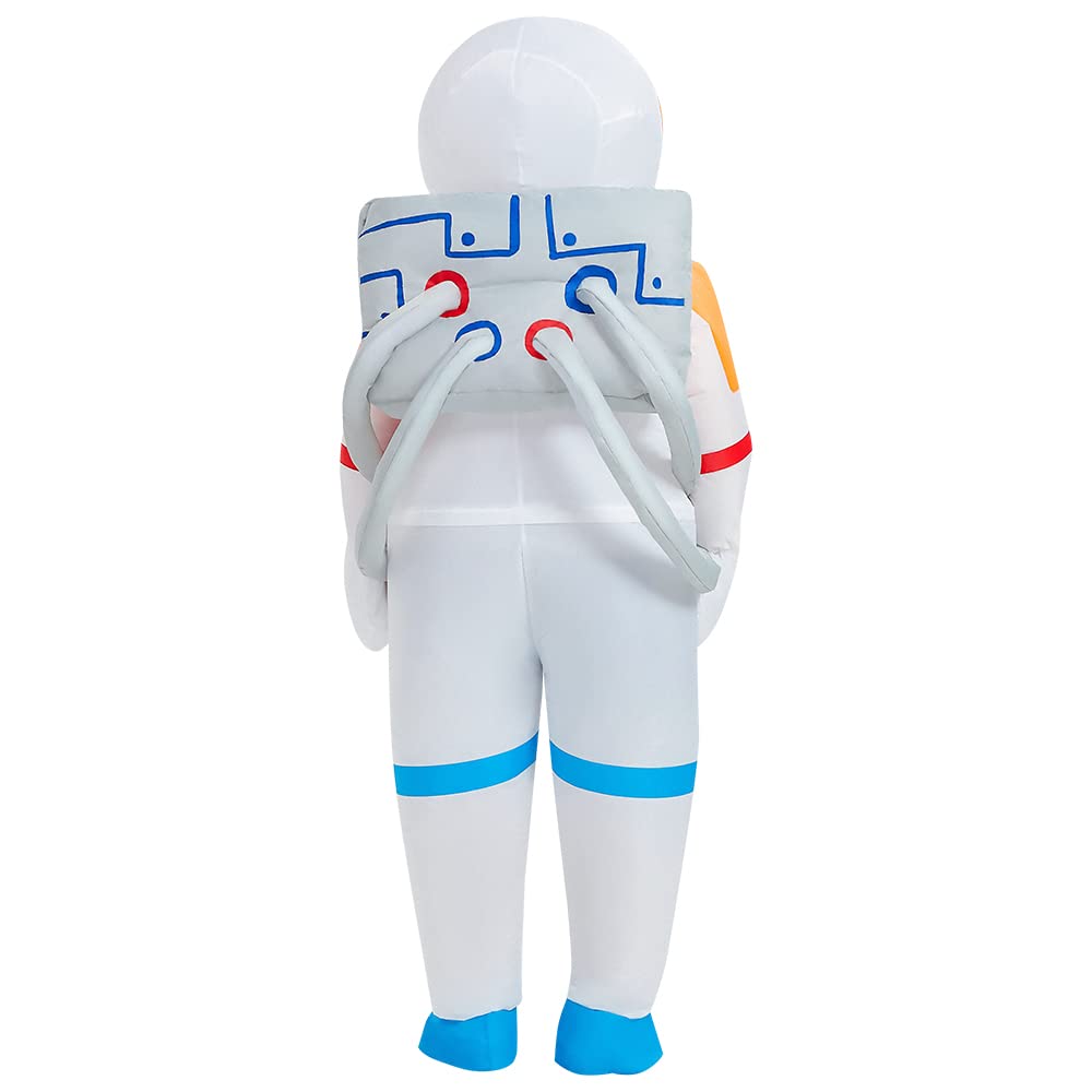 FXICH Disfraz de astronauta inflable, disfraz de astronauta para Halloween, disfraz divertido de cosmonauta (blanco), cosmonauta para adultos: 150-190 cm