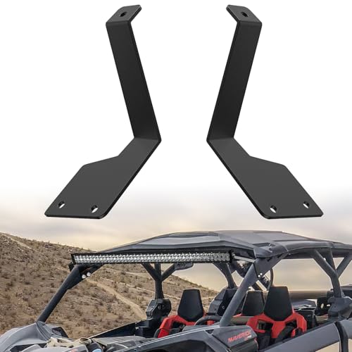 Image of Nilight Light Bar Mounting Brackets for 42 Inch LED Straight Curved Lights UTV Roof Upper Windshield Compatible with Can-am Maverick X3 MAX DS RS MR Turbo R 2017 2018 2019 2020 2021 2022 2023 2024