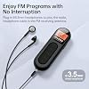 FM Portable Radio, Rechargeable Pocket Radio with Best Reception Digital Tuning, LCD Screen,Belt Clip, Stereo Sound Earphone Jack for Gym, Jogging, Walking, Camping