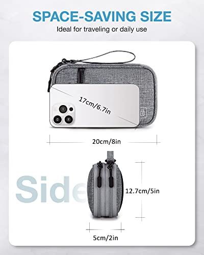 BAGSMART-Electronic-Organizer-BagTravel-Cable-Organizer-CasePouch-Carry-Case-Portable-Double-Layers-Cord-Storage-Bag-for-Charging-CableCell-PhonePower-BankEarphoneTravel-AccessoriesDouble-Layer-Gery