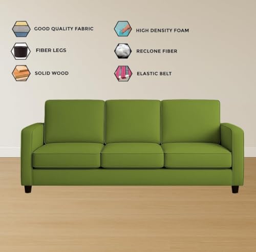 Image of The MM Furniture store Premium Fabric Sofa - Olive (3 Seater)