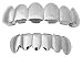 Halloween Suicide Squad Joker Jared Leto Silver Mouth Teeth Grillz Set w At-Home Mold Kit
