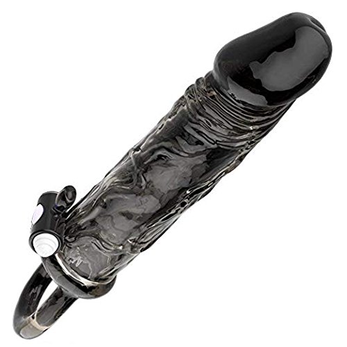 Privacy Packaging. Silicone penile Condom Expander expands Male Chastity Toys Lengthen Cock Sleeves Dick Socks Reusable Condoms - Black011004