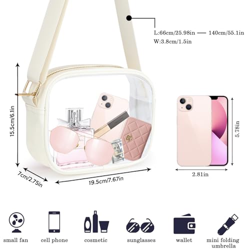 KETIEE Clear Crossbody Bag, Stadium Approved Clear Purse Bag for Concerts Sports Events Festivals4