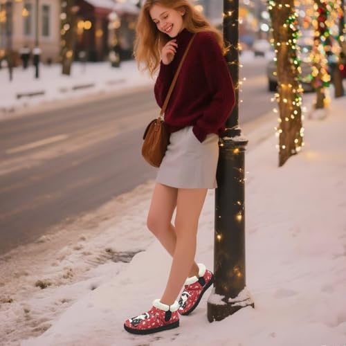 Winter Snow Boots for Women Men Fuzzy Outdoor Barefoot Shoes Hiking Tennis Booties with Fuzzy Collar3