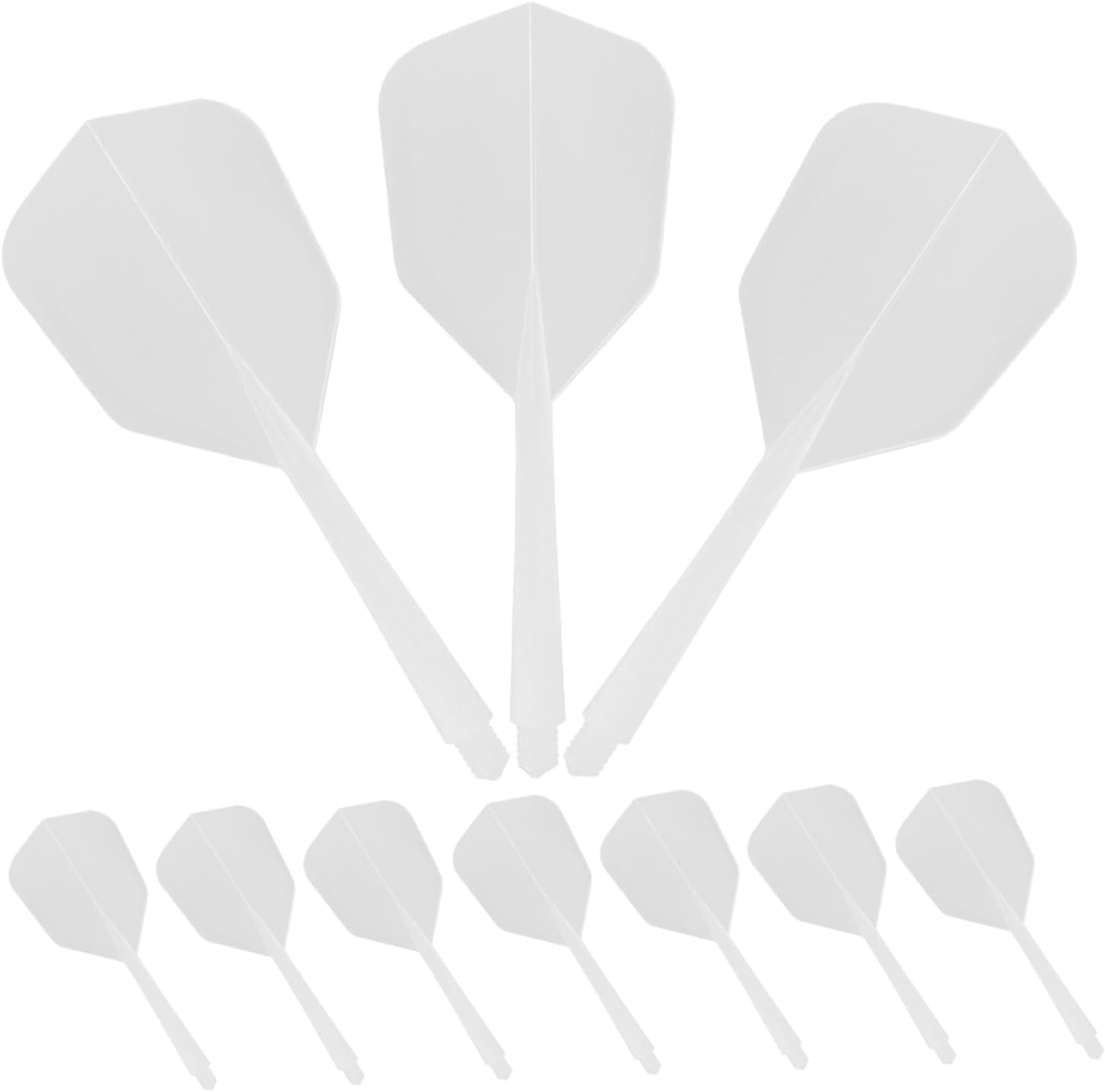 10pcs Replaceable Dart Standard Flights with Integrated Dart Fin Set Precisely Balanced Plastic Flights and Withstanding Repeated Throws
