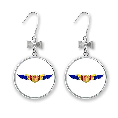 Boucles d'oreilles Andorre anti-allergie blason pyrénéen