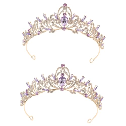 Bandeau féerique et couronne de mariage en strass or rose