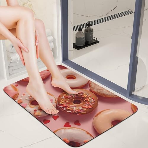 Tapis de bain carré imprimé Donuts pour sécuriser la sortie de douche - 3
