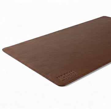 40x90 Handmade Leather Table Pad - Premium Anti-Slip Leather Mousepad And Keyboard Base - Sümen Table Mat (Bitter Coffee)