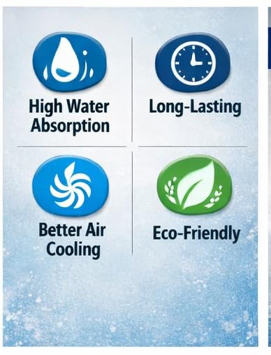 Image of Honeycomb Pad for Air Cooler | Cooling Pad | High-Efficiency, Durable & Long-Lasting | Universal Fit for Coolers | Color Green (21 inch X 10 inch X 1.5 inch)
