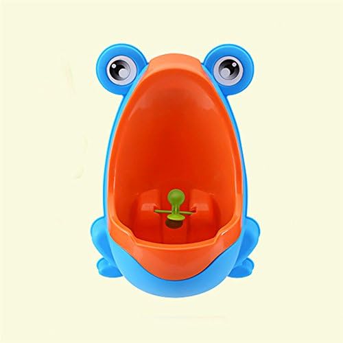 BS#S Stylish PP Frog Children Stand Vertical Urinal Wall-Mounted Urine Groove Baby Boy Potty Toilet Trainers Urinals (Blue)