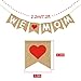 Burlap We Love Mom Banner Garland | Rustic Mothers Day Decorations from Son and Daughter