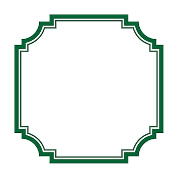 decalbazaar Vinyl Ceiling Canopy Molding Glossy Wall Sticker, 22 x 22 Inches Green