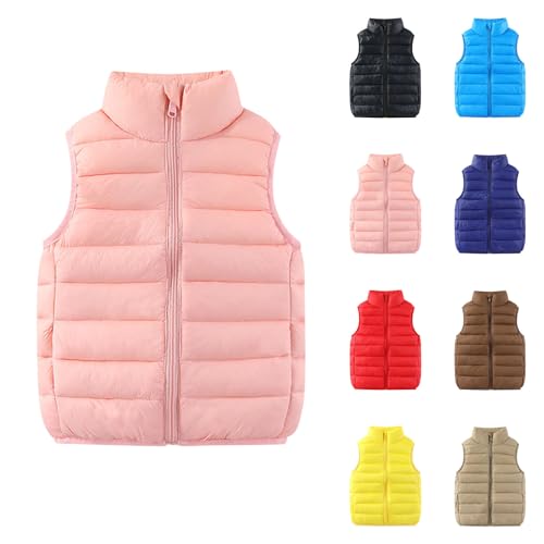 Toddler Girls Stand Collar Puffer Vest Lightweight Zip Up Outerwear Kids Baby Boys Warm Winter Down Coats for 3-12 Years2