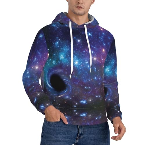 Sweat à capuche galaxie homme chaud idéal pour les soirées fraîches