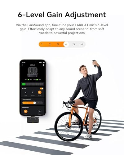 Image of HollylAnd Lark A1 Duo Wireless Magnetic Microphone for i-Phone15 /16 /iPad /Android Phone, Mini Wireless Mic with 3-Lv Noise Cancel, EQ&Reverb, 6-Lv Gain Control for YouTube Podcast Vlog Content Creation
