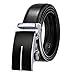 JINIU Men's Leather Belt Automatic Buckle 35mm Ratchet Dress Black Belts Boxed KT1 One Size