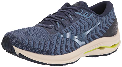 Mizuno Herren Wave Rider 24 WAVEKNIT Laufschuh, blau, 51 EU