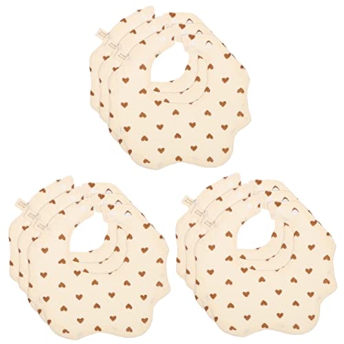Healifty 9 Uds Baberos ° Mancha Bebé Niños Pañuelo Toallitas Giratorias Decorativas Y Toalla Reutilizable Alimentación Anti- Bandana Comida Algodón Dentición Dibujos Animados Babeo