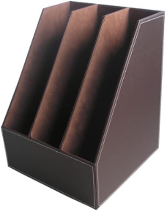 Leather File Rack Frame Seat Data Office Supplies Desktop Storage Bookshelf image 5