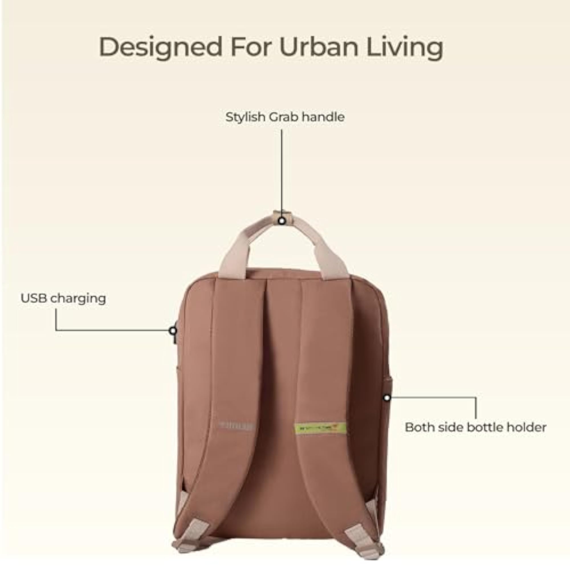 Unisex Miami Polyester Casual Backpack, 21L for College & Travel