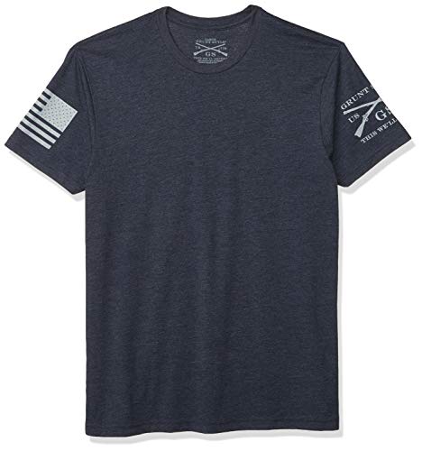 Grunt Style Basic Crew Men's T-Shirt (Midnight Navy, 3X-Large)
